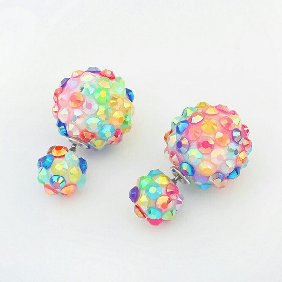 Jewelry - double-sided multi-color earrings
